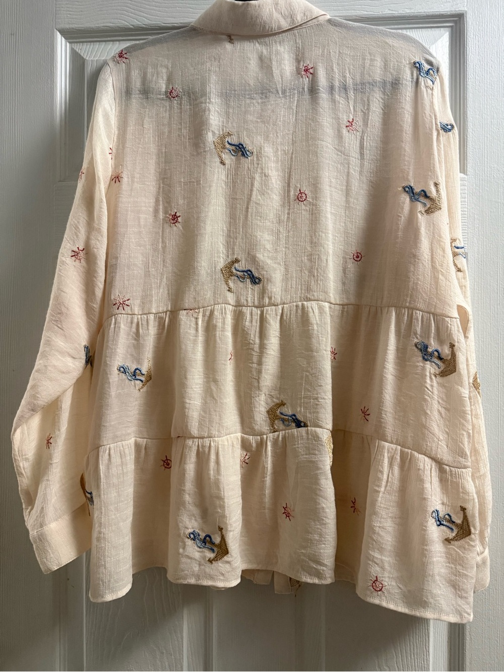Hope Springs Embroidered Gauze Blouse - Picture 5 of 9